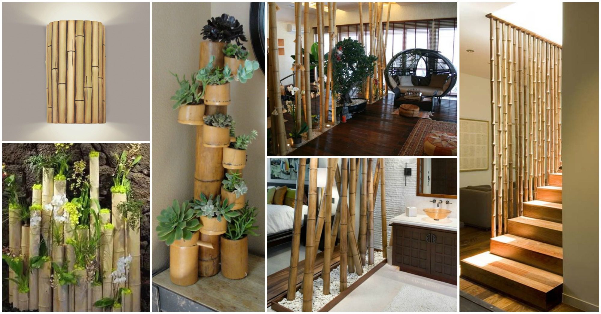 Más de 15 impresionantes ideas de decoración de bambú para el hogar