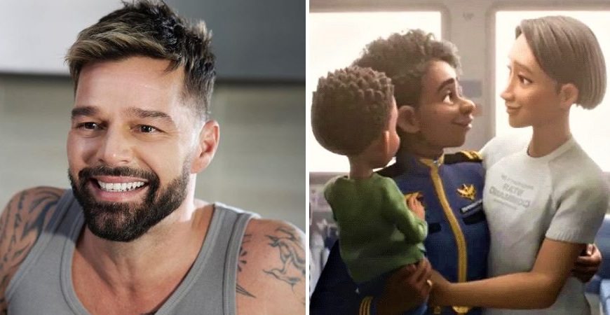 El cantante Ricky Martin defiende el beso lésbico en la pelicula de Disney