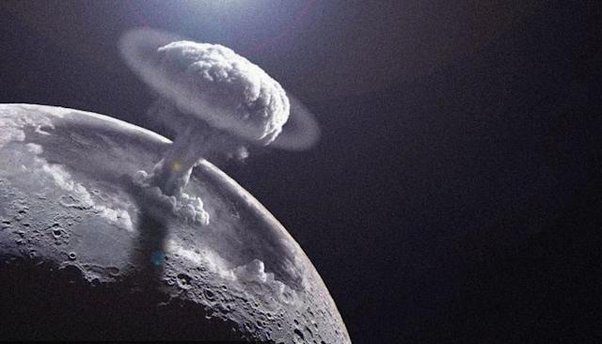¿Es posible destruir la luna con miles de bombas o con una bomba nuclear?